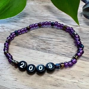 2009 | Mac Miller Inspired Beaded Bracelet | Purple Seed Beads | Elastic Stretch